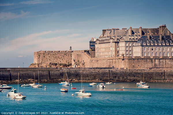 Saint Malo cityscape in Brittany, France Picture Board by Delphimages Art