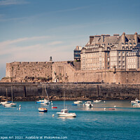 Buy canvas prints of Saint Malo cityscape in Brittany, France by Delphimages Art
