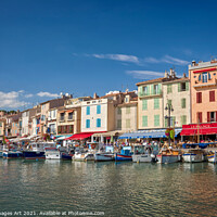 Buy canvas prints of Cassis harbour on the French riviera, France by Delphimages Art