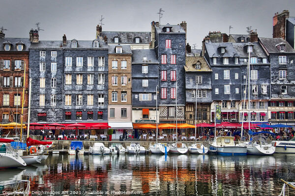 Old harbour of Honfleur, Normandy, France Picture Board by Delphimages Art