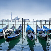 Buy canvas prints of Venice. Gondolas and San Giorgio Maggiore, Italy by Delphimages Art