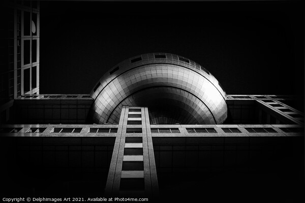 Modern architecture in Tokyo, Japan. Fuji TV build Picture Board by Delphimages Art