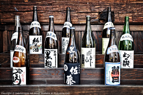 Choice of sake collection of japanese sake bottles Picture Board by Delphimages Art