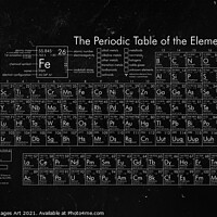 Buy canvas prints of Periodic table of the elements black and white by Delphimages Art