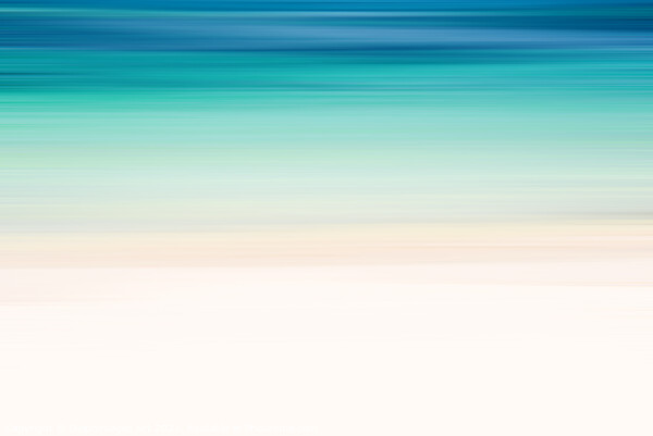 Ocean abstract, blue lagoon and white sand Picture Board by Delphimages Art