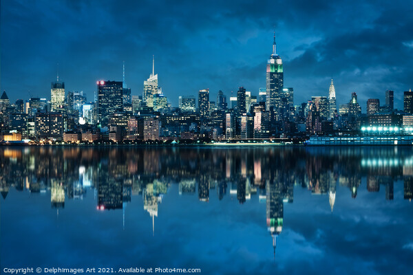 New York skyline with the Empire State Building Picture Board by Delphimages Art
