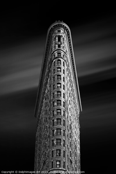 Flatiron building at night, New York, USA Picture Board by Delphimages Art