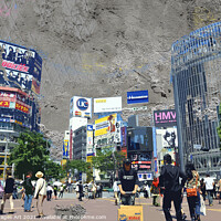 Buy canvas prints of Tokyo, Japan. The famous crossing of Shibuya by Delphimages Art