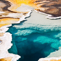 Buy canvas prints of Yellowstone National Park. Colourful hot spring by Delphimages Art