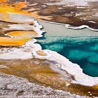 Buy canvas prints of Yellowstone National Park. Hot spring, USA by Delphimages Art