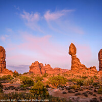 Buy canvas prints of Arches National park. Balanced rock at sunset Utah by Delphimages Art