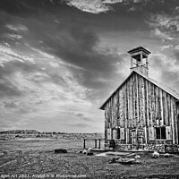 Buy canvas prints of Old wooden church near Moab in Utah, USA by Delphimages Art