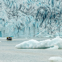Buy canvas prints of Iceland. Zodiac boat in Fjallsarlon glacier lagoon by Delphimages Art