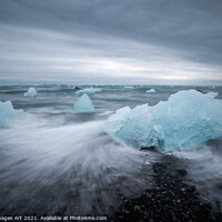 Buy canvas prints of Iceland. Iceberg on Diamond Beach by Delphimages Art