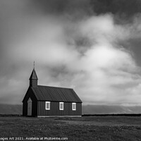 Buy canvas prints of Iceland. Black icelandic church in Budir by Delphimages Art