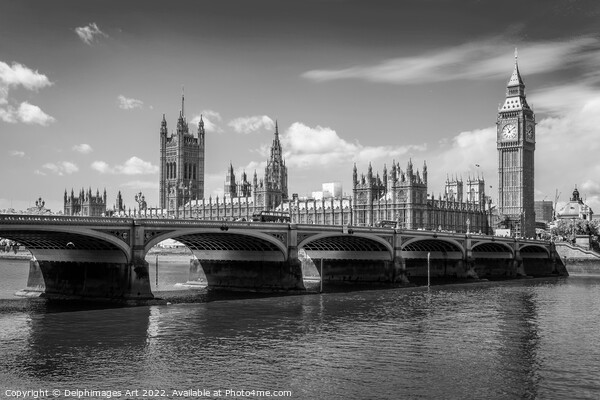 London Westminster bridge the houses of Parliament Picture Board by Delphimages Art