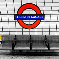 Buy canvas prints of London Leicester Square Underground metro station by Delphimages Art