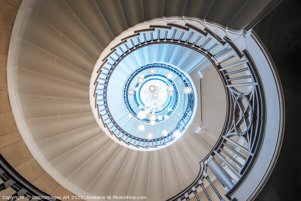 Spiral staircase. Cecil Brewer stairs in London Picture Board by Delphimages Art