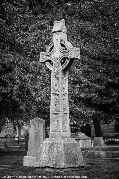 Old celtic cross in Dublin Picture Board by Delphimages Art