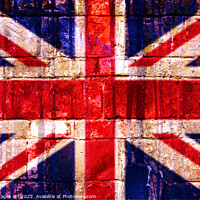 Buy canvas prints of Union Jack. UK flag on a wall by Delphimages Art