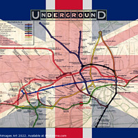 Buy canvas prints of London Underground map by Delphimages Art