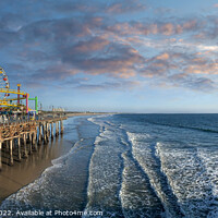 Buy canvas prints of Los Angeles, Pacific Park and Santa Monica pier by Delphimages Art