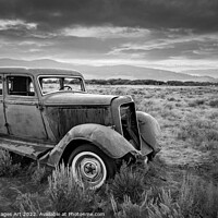 Buy canvas prints of Abandoned vintage car wreck by Delphimages Art