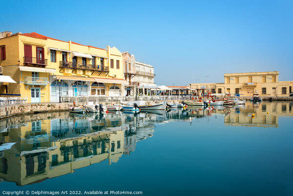 Crete, Greece, Rethymno harbour Picture Board by Delphimages Art