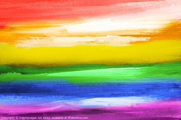 Rainbow flag, gay pride, LGBTQ decor Picture Board by Delphimages Art