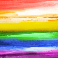 Buy canvas prints of Rainbow flag, gay pride, LGBTQ decor by Delphimages Art