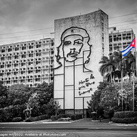 Buy canvas prints of Che Guevara, ministry of Interior in Havana, Cuba by Delphimages Art
