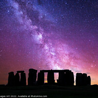 Buy canvas prints of Stonehenge starry night by Delphimages Art