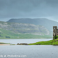 Buy canvas prints of Scotland. Highlands panorama, ruins of Ardvreck ca by Delphimages Art
