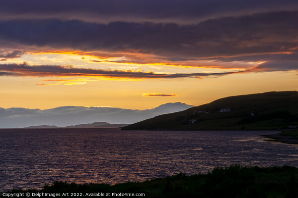 Sunset over Loch Broom in Ullapool, Highlands, Sco Picture Board by Delphimages Art