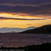 Buy canvas prints of Sunset over Loch Broom in Ullapool, Highlands, Sco by Delphimages Art