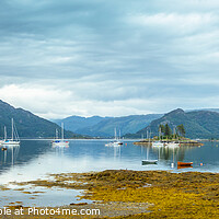 Buy canvas prints of Plockton and Loch Carron panoramic landscape, High by Delphimages Art