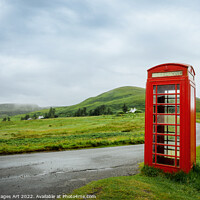 Buy canvas prints of Phone box , Isle of Skye, Scotland by Delphimages Art
