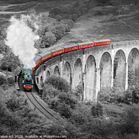 Buy canvas prints of The Jacobite steam train on Glenfinnan viaduct by Delphimages Art