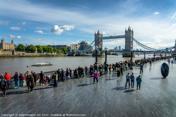 People queueing to see Queen Elizabeth II coffin Picture Board by Delphimages Art