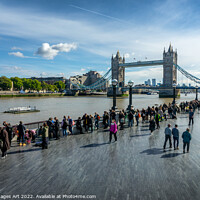 Buy canvas prints of People queueing to see Queen Elizabeth II coffin by Delphimages Art