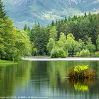 Buy canvas prints of Lochan summer landscape near Glencoe by Delphimages Art