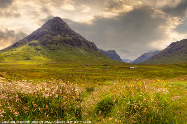 Glencoe viewpoint landscape at sunset, Highlands Picture Board by Delphimages Art