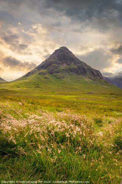 Glencoe viewpoint landscape at sunset, Highlands o Picture Board by Delphimages Art