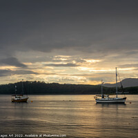 Buy canvas prints of Sunset at Loch Linnhe, Scottish Highlands, UK by Delphimages Art