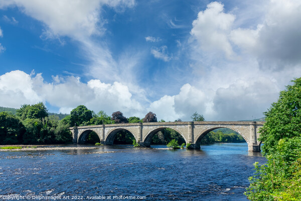 Dunkeld bridge over river Tay, Scotland Picture Board by Delphimages Art