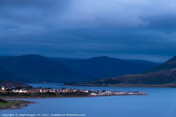 Ullapool at night, Highlands, Scotland Picture Board by Delphimages Art