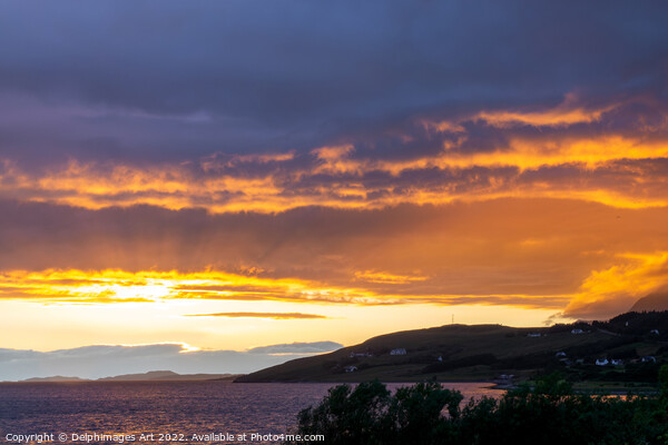 Sunset in Ullapool, Highlands, Scotland Picture Board by Delphimages Art