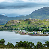 Buy canvas prints of Loch and village of Shieldaig, Scottish Highlands by Delphimages Art