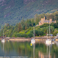 Buy canvas prints of Duncraig castle and Loch Carron, Scotland by Delphimages Art