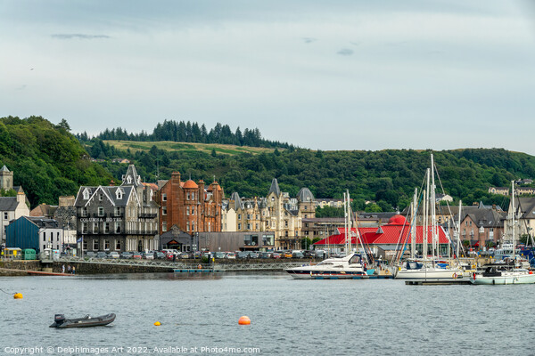 Oban town and harbor in Argyll, Scotland Picture Board by Delphimages Art